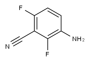 3-氨基-2,6-二氟苯甲腈 结构式