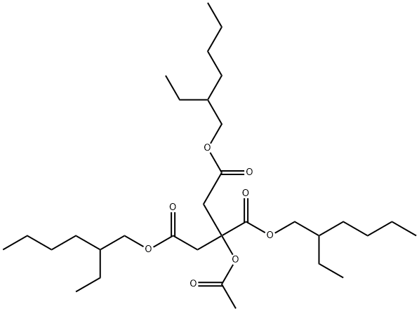 乙酰柠檬酸三(乙基己)酯, 144-15-0, 结构式
