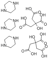 哌嗪柠檬酸盐水合物, 144-29-6, 结构式