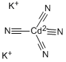 シアン化カドミウムカリウム 化学構造式