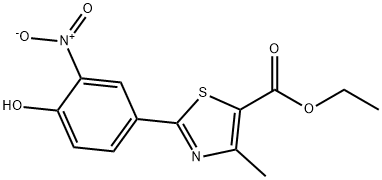 2-(4-Hydroxy-3-nitrophenyl)-4-methyl-5-thiazolecarboxylic acid ethyl ester Structure