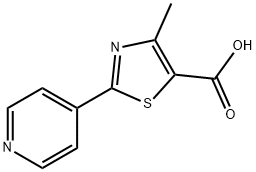 4-甲基-2-(4-吡啶基)噻唑-5-羧酸, 144060-98-0, 结构式