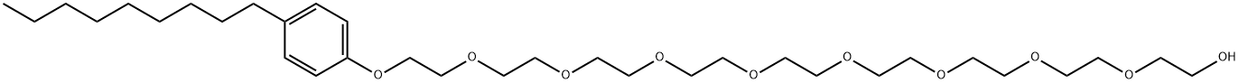 1-ノニル-4-(26-ヒドロキシ-3,6,9,12,15,18,21,24-オクタオキサヘキサコサン-1-イルオキシ)ベンゼン 化学構造式