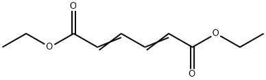 2,4-ヘキサジエン二酸ジエチル 化学構造式