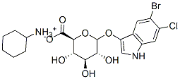 5-溴-6-氯-3-吲哚基-D-葡糖苷酸环己胺盐 结构式