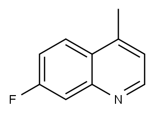 7-フルオロ-4-メチルキノリン 化学構造式