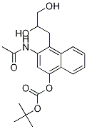 3-acetaMido-4-(2,3-dihydroxypropyl)naphthalen-1-yl tert-butyl carbonate Struktur