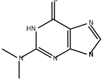 2-(ジメチルアミノ)-1,7-ジヒドロ-6H-プリン-6-オン 化学構造式