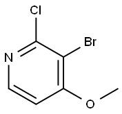 3-bromo-2-chloro-4-methoxypyridine Structure