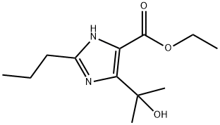 4-(1-羟基-1-甲基乙基)-2-丙基-1H-咪唑-5-羧酸乙酯, 144689-93-0, 结构式