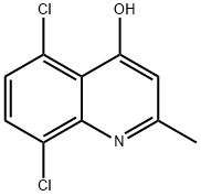 5,8-二氯-4-羟基-2-甲基喹啉, 1447-40-1, 结构式