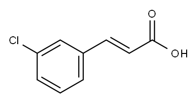 (E)-3-(3-クロロフェニル)プロペン酸 化学構造式