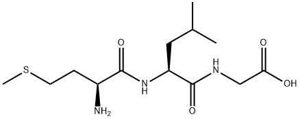 N-(N-L-メチオニル-L-ロイシル)グリシン 化学構造式