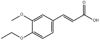 (2E)-3-(4-エトキシ-3-メトキシフェニル)アクリル酸 化学構造式