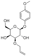 4-甲氧苯基-3-O-烯丙基-Β-D-吡喃半乳糖苷, 144985-19-3, 结构式