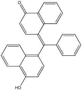 p-ナフトールベンゼイン 化学構造式