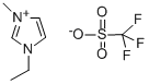 1-乙基-3-甲基咪唑三氟甲磺酸盐 结构式