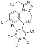 Α-羟基三唑仑 -D4(100ΜG/ML甲醇溶液), 145225-01-0, 结构式
