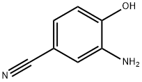 2-アミノ-4-シアノフェノール 化学構造式