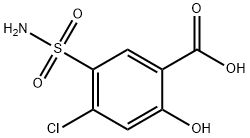 4-氯水杨酸-5-磺酰胺 结构式