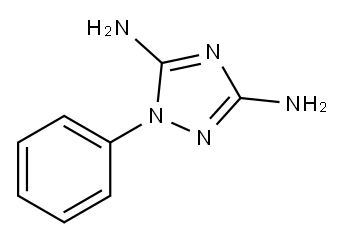 1-フェニル-1H-1,2,4-トリアゾール-3,5-ジアミン 化学構造式