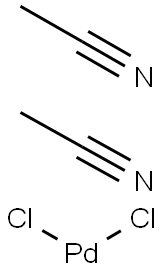 ビス(アセトニトリル)パラジウム(ＩＩ)ジクロリド 化学構造式