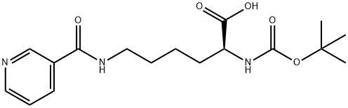 BOC-LYS(ニコチノイル)-OH 化学構造式