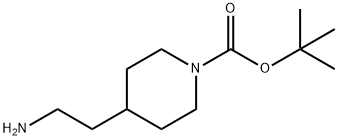 4-(2-アミノエチル)ピペリジン-1-カルボン酸TERT-ブチル 化学構造式