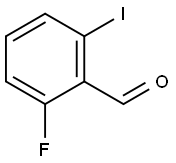 2-フルオロ-6-ヨードベンズアルデヒド 化学構造式