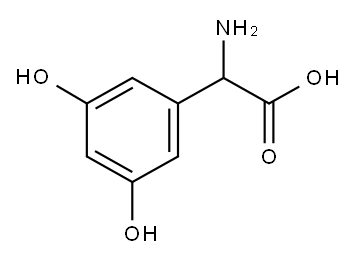 DL-Α-(3,5-二羟基苯基)甘氨酸 结构式