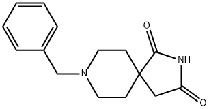 8-苄基-2,8-二氮杂-螺[4,5]葵烷-1,3二酮 结构式