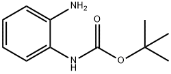 N-(tert-ブトキシカルボニル)-1,2-フェニレンジアミン 化学構造式