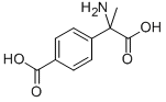 (R,S)-Α-メチル-4-カルボキシフェニルグリシン 化学構造式