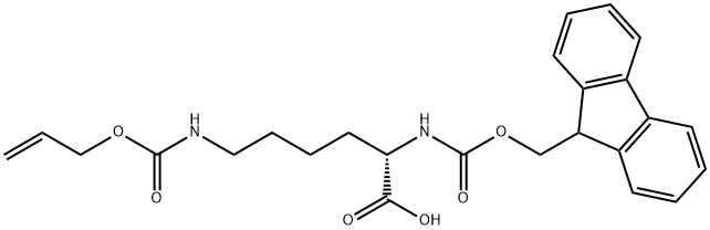 Fmoc（アリロキシカルボニル）リジン 化学構造式
