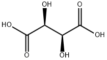 D-(-)-酒石酸 化学構造式