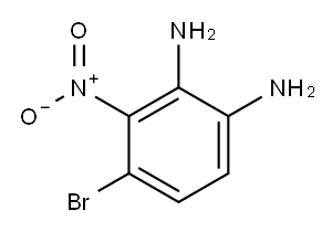 4-ブロモ-3-ニトロベンゼン-1,2-ジアミン 化学構造式