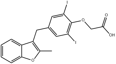 2,6-DIIODO-4-[(2-METHYLBENZOFURAN-3-YL)METHYL]-PHENOXYACETIC ACID