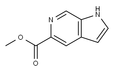 1H-ピロロ[2,3-C]ピリジン-5-カルボン酸メチル 化学構造式