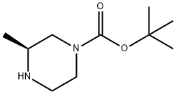 (S)-4-N-叔丁氧羰基-2-甲基哌嗪, 147081-29-6, 结构式