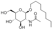 辛基-2-乙酰氨基-2-脱氧-Β-D-吡喃葡萄糖苷 结构式