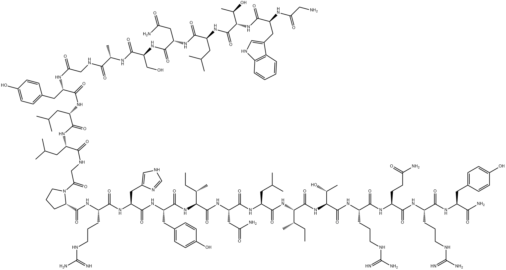Galanin (1-13)-Neuropeptide Y (25-36) amide, 147138-51-0, 结构式