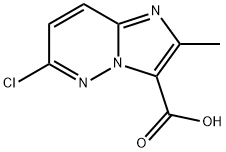 6-クロロ-2-メチルイミダゾ[1,2-B]ピリダジン-3-カルボン酸 化学構造式