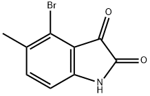 4-溴-5-甲基-2,3-二氢吲哚二酮 结构式