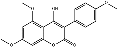 4-HYDROXY-5,7-DIMETHOXY-3-(4'-METHOXYPHENYL)COUMARIN Structure