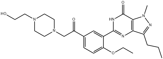 Hydroxyacetildenafil Structure