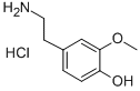 2-甲氧基-4-(2-氨基乙基)苯酚, 1477-68-5, 结构式