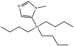 1-メチル-5-(トリブチルスタンニル)イミダゾール 化学構造式