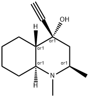 rel-(4R*)-4-エチニル-1,2,3,4,4aα*,5,6,7,8,8aβ*-デカヒドロ-1,2α*-ジメチルキノリン-4β*-オール 化学構造式