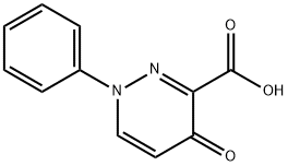 4-氧代-1-苯基-1,4-二氢-3-哒嗪羧酸 结构式