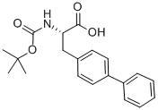 N-(tert-ブトキシカルボニル)-4-フェニル-L-フェニルアラニン 化学構造式